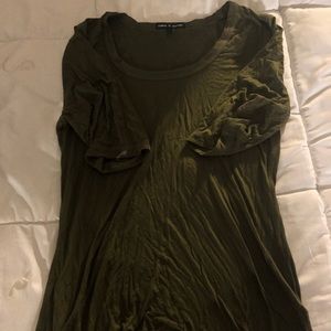 Cable and Gauge silky olive shirt.